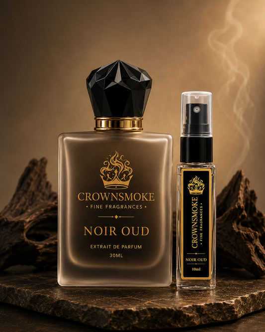 CrownSmoke Noir Oud 10ml Perfume Tester | Luxury Oud Extrait de Parfum for Men