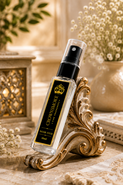 CrownSmoke Noir Oud 10ml Perfume Tester | Luxury Oud Extrait de Parfum for Men