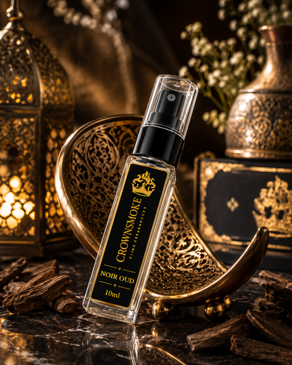 CrownSmoke Noir Oud 10ml Perfume Tester | Luxury Oud Extrait de Parfum for Men
