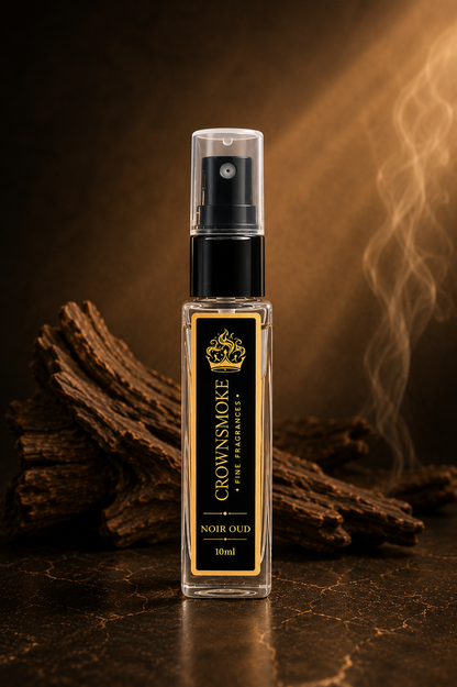 CrownSmoke Noir Oud 10ml Perfume Tester | Luxury Oud Extrait de Parfum for Men