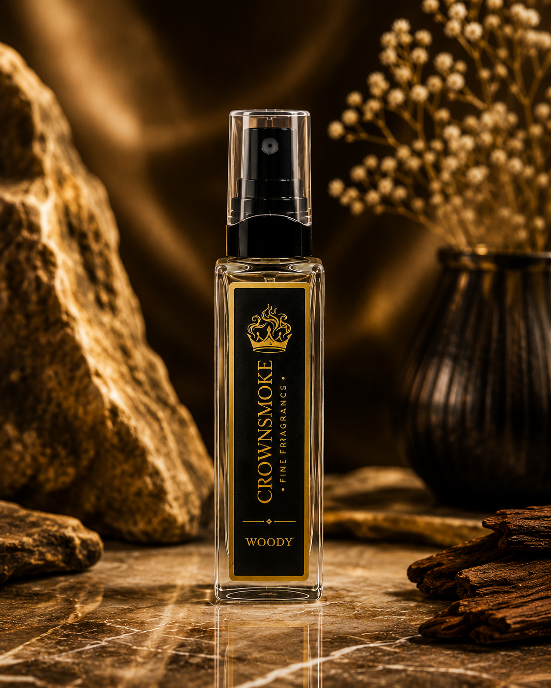 CrownSmoke Woody 10ml Perfume Tester | Luxury Woody & Earthy Extrait de Parfum