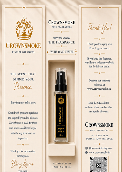 CrownSmoke Aqua Aura 10ml Perfume Tester