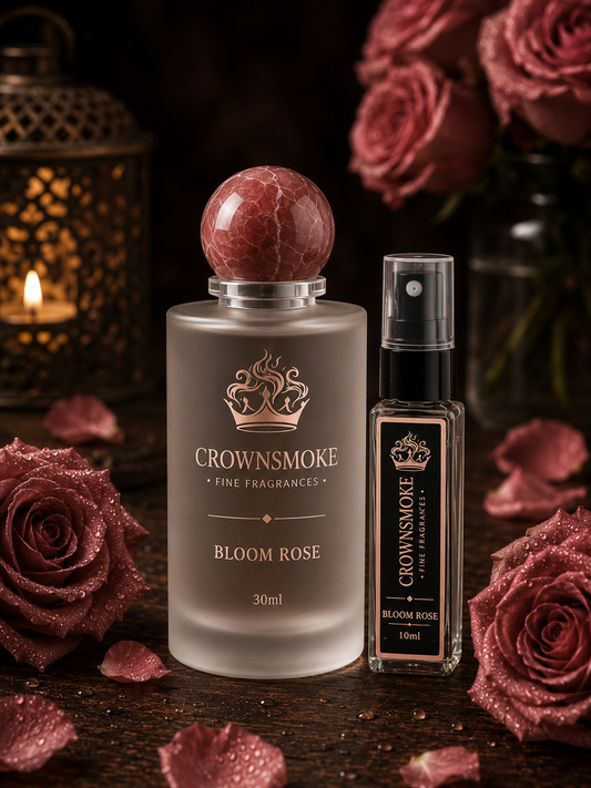 CrownSmoke Bloom Rose 10ml Perfume Tester | Long Lasting Rose Floral Eau de Parfum for Women