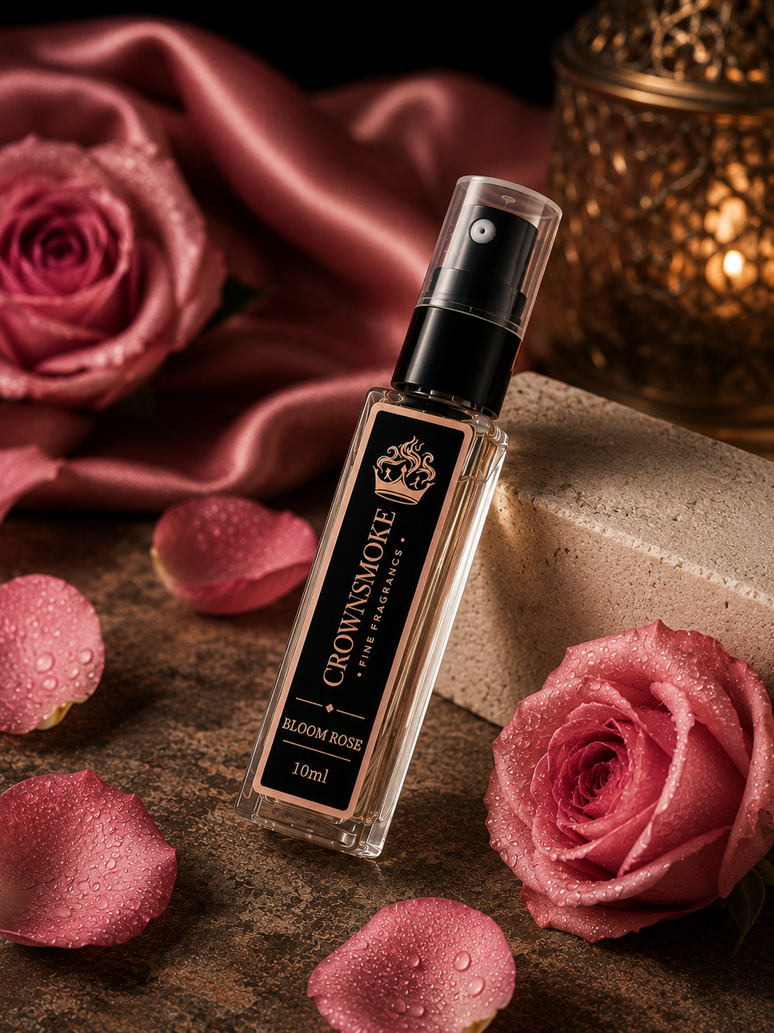 CrownSmoke Bloom Rose 10ml Perfume Tester | Long Lasting Rose Floral Eau de Parfum for Women