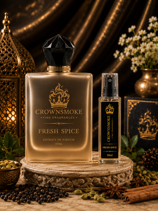 CrownSmoke Fresh Spice 10ml Perfume Tester | Luxury Long Lasting Spicy Extrait de Parfum