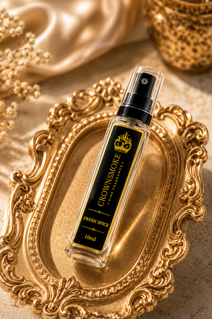 CrownSmoke Fresh Spice 10ml Perfume Tester | Luxury Long Lasting Spicy Extrait de Parfum