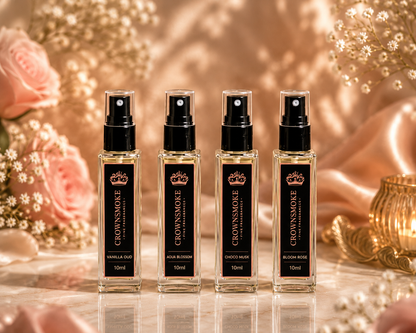 Crownsmoke Fine Fragrances Women's Perfume Discovery Set – 4 Luxury Long Lasting Mini Perfumes (40ml)