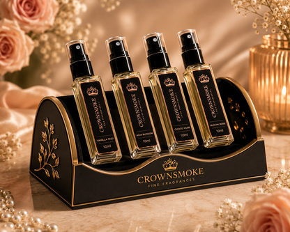 Crownsmoke Fine Fragrances Women's Perfume Discovery Set – 4 Luxury Long Lasting Mini Perfumes (40ml)