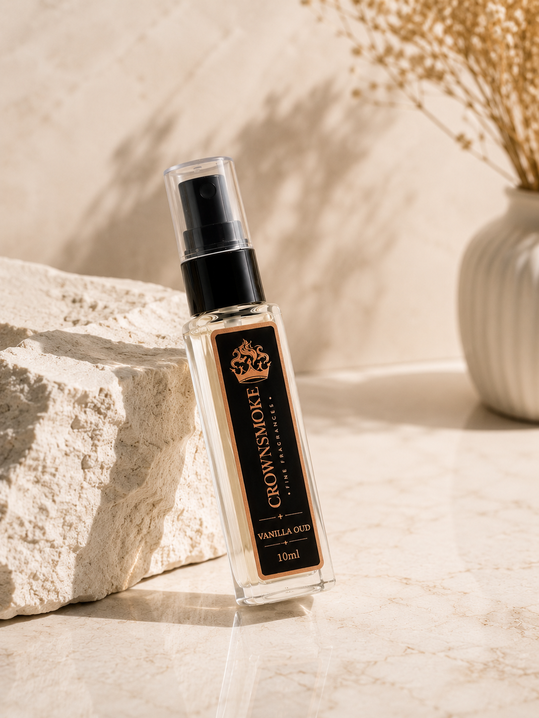 CrownSmoke Vanilla Oud 10ml Perfume Tester | Long Lasting Vanilla Oud Eau de Parfum for Men & Women | Travel Size Mini Perfume